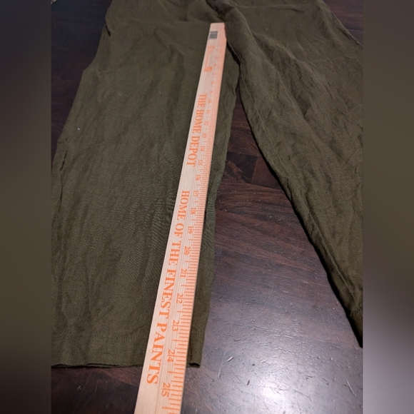 Quince 100% European Linen Pants, Martini Olive, Women's Small - Picture 2 of 7